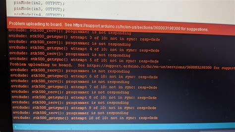 arduino code not uploading.